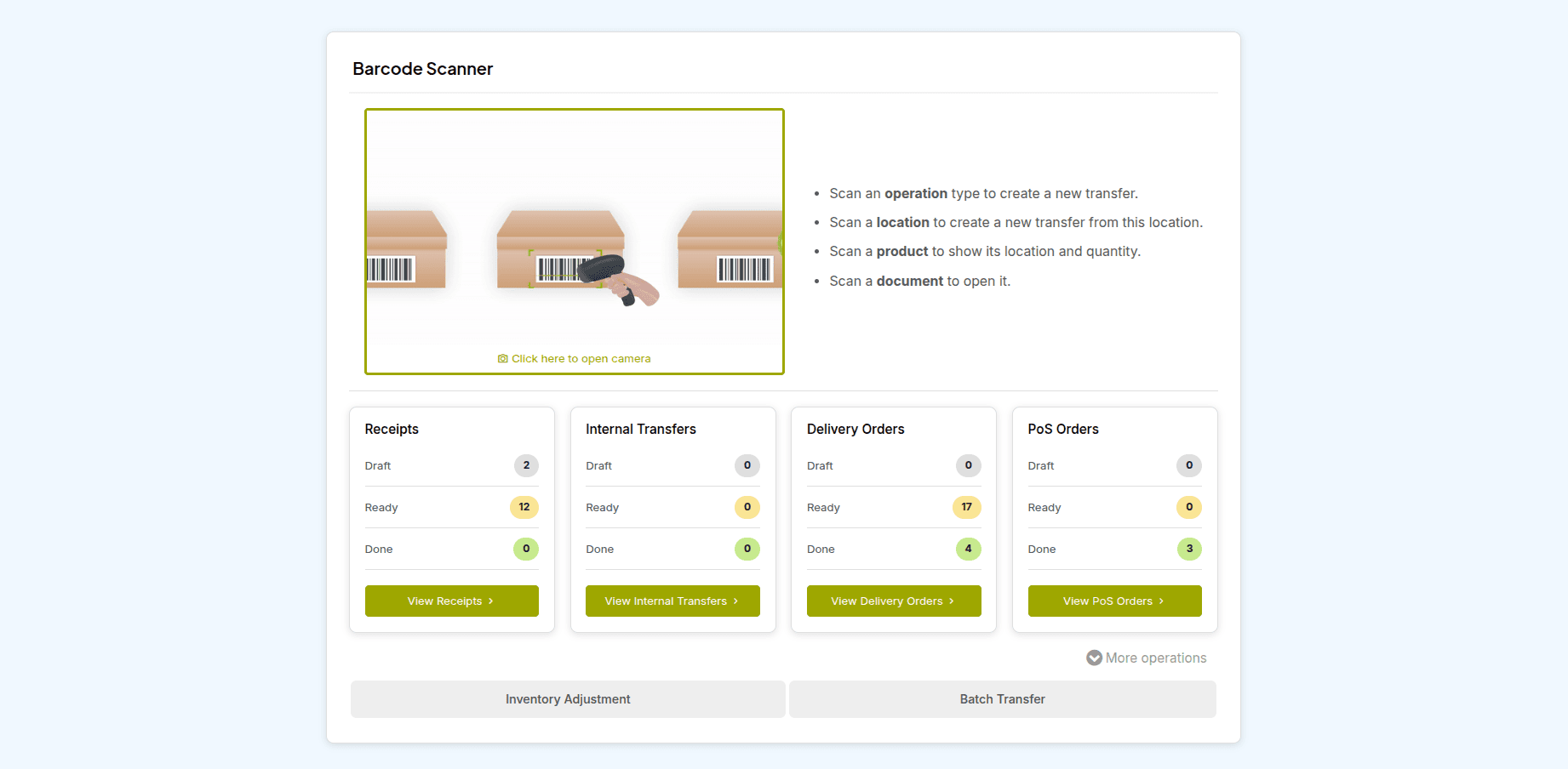 Scan. Act. Done, Inventory in Motion