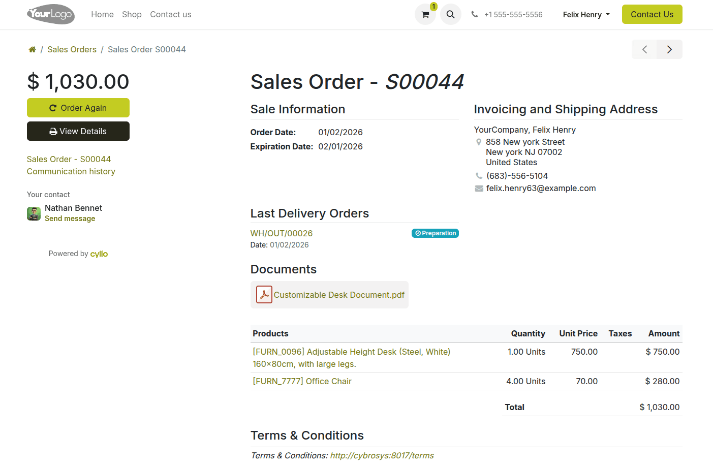 Your Order, Clearly Presented