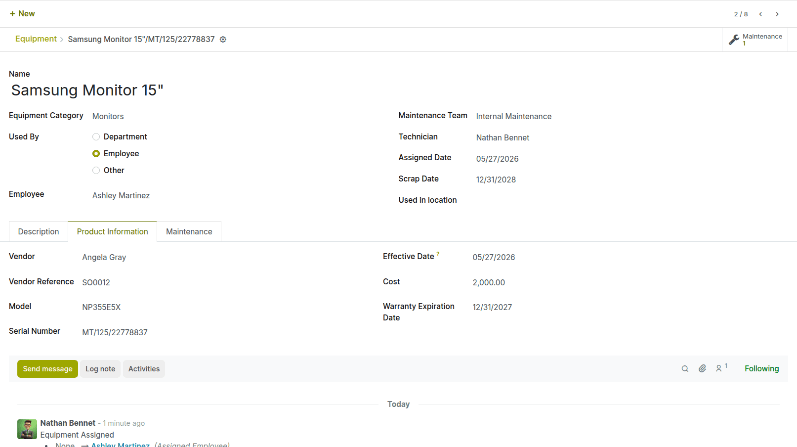 Equipment Reliability Tracking